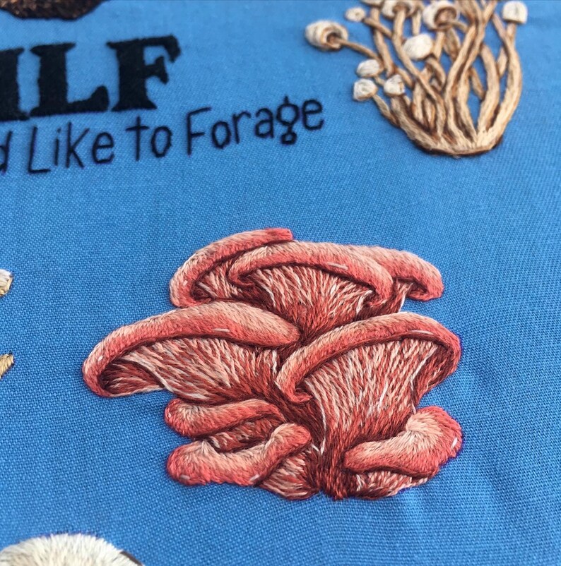 Mushroom Foraging, Mycology Punny MILF Embroidery Etsy