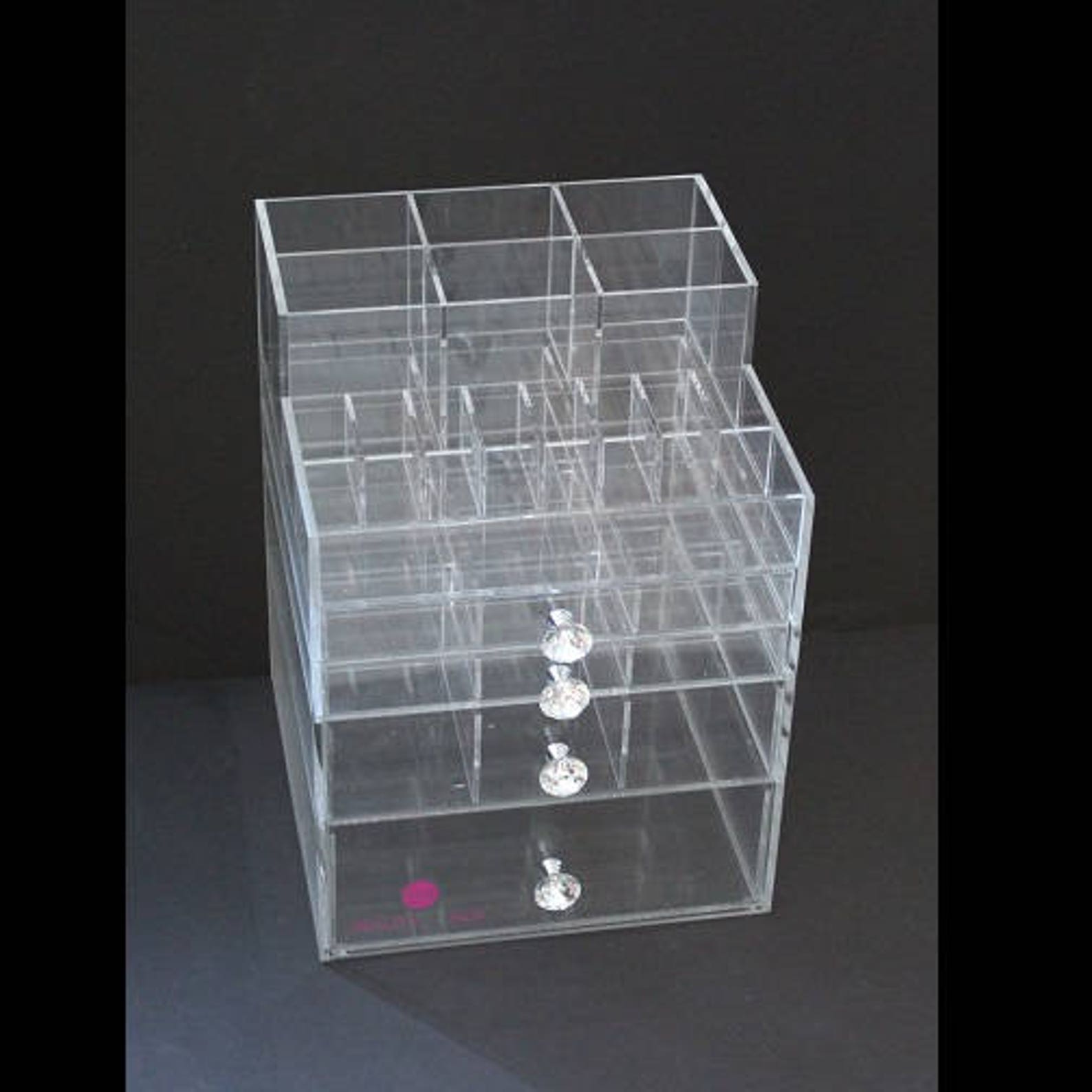 Clear Acrylic Makeup Organizer Glitzbox ALLINONE Brush Etsy