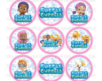 Bubble Guppies - 1 Inch Bottle Cap Images 4x6 Printable Bottlecap ...