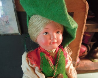 Vintage Shabby Doll / Souvenir Doll