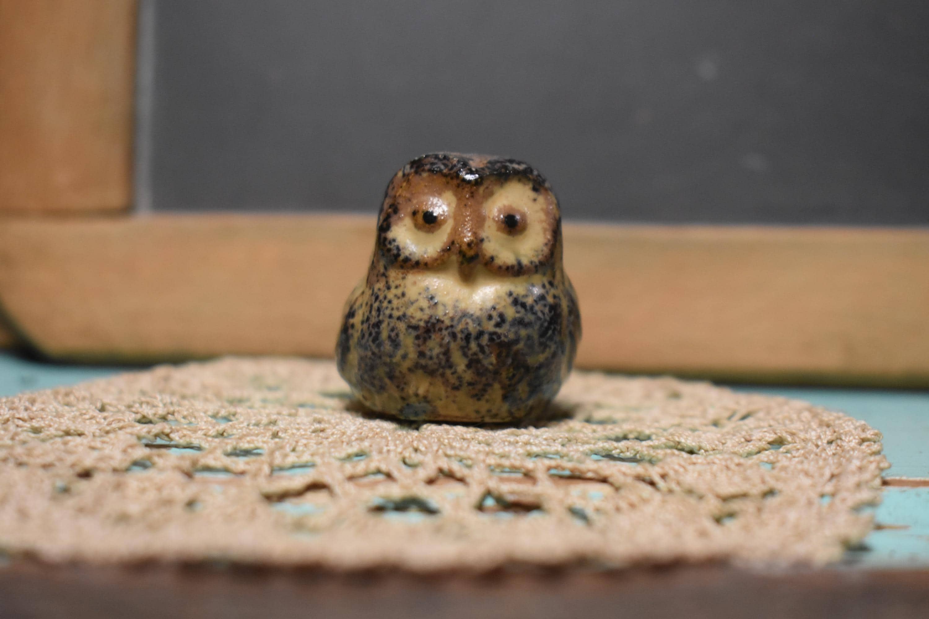 Vintage MCM Owl / Mini Ceramic Pottery Owl / Collectable Mini Owl / Made in Japan