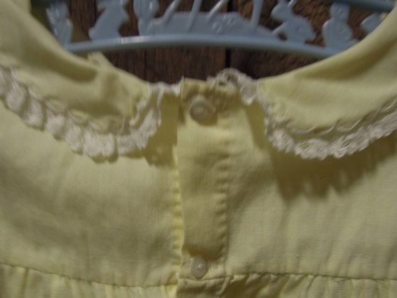 Vintage Yellow Baby Dress / Yellow Pleated Baby D… - image 5