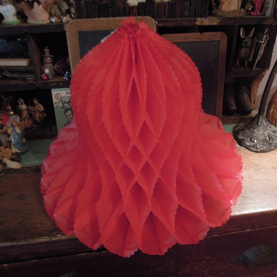 Antique Christmas Honeycomb Paper Bell / Vintage USA Paper Décor ...