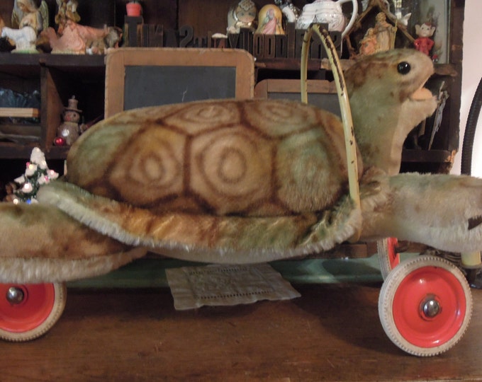 Antique Steiff Turtle / Collectible Steiff Toy / Riding Turtle Pull Toy ...