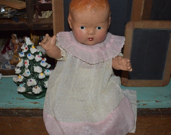 Vintage Composite Doll / Antique 1940's Composite Baby Doll