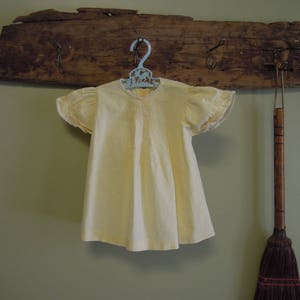 Vintage Yellow Chesck Baby Dress / Yellow Gingham Dress / Vintage Baby Clothes / 1950&#39;s Yellow Gingham Check / Baby Girl Sun Dress