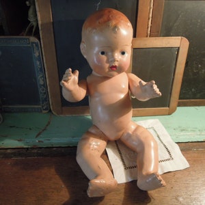 Vintage Composite Doll / Antique 1940's Composite Baby Doll
