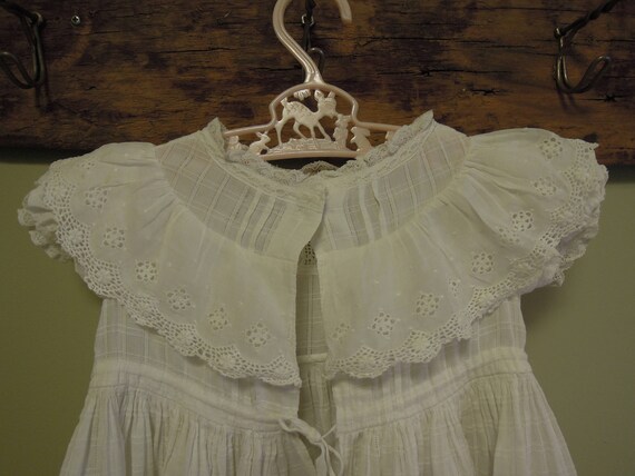 Antique Christening Gown / White Newborn Baby Gow… - image 9