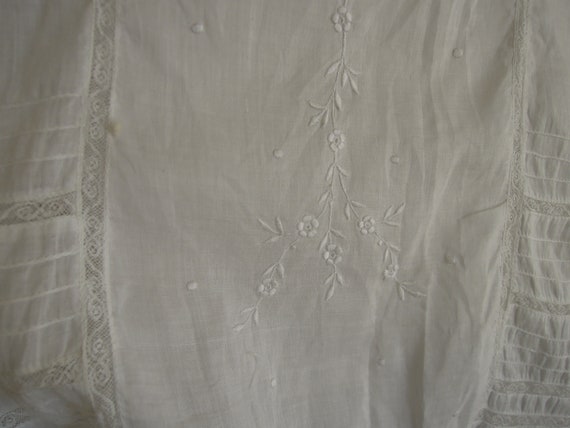 Antique Victorian Girls Dress / Edwardian Cotton … - image 6