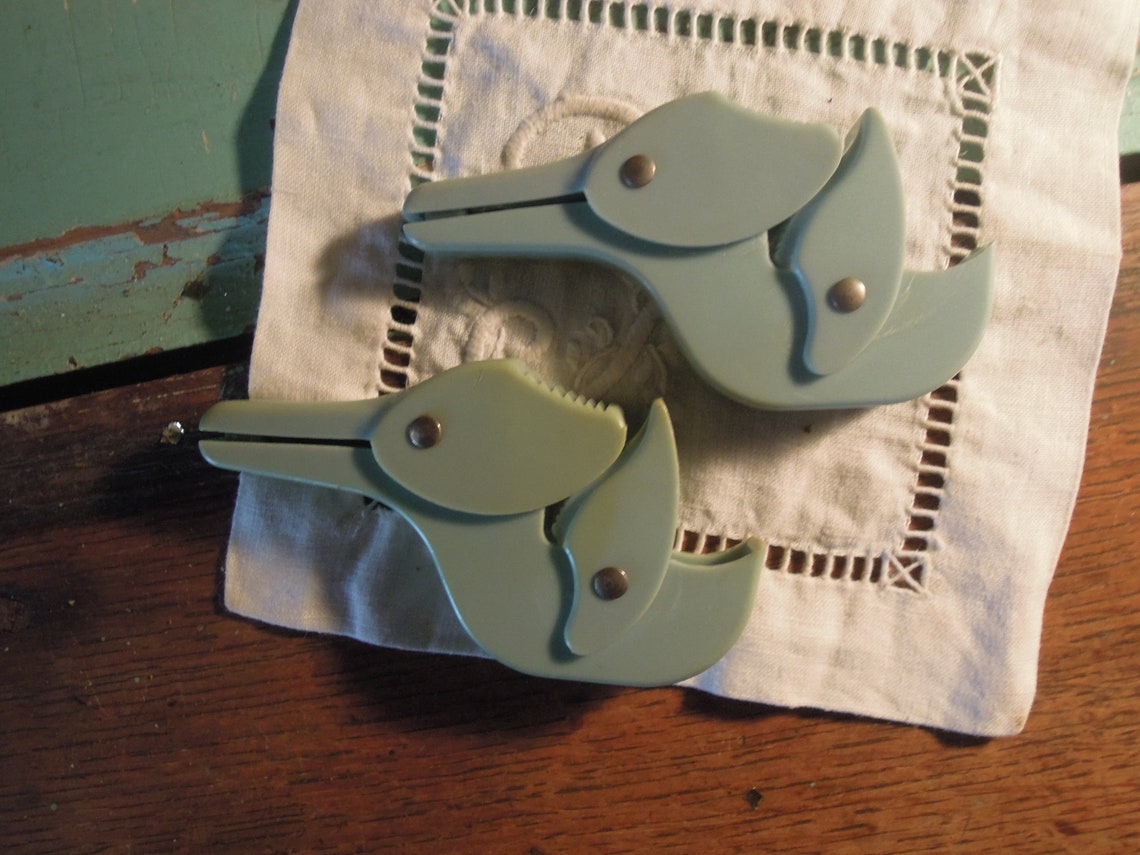 Vintage Stork Baby Blanket Clip Holder / Vintage Blanket Clips Etsy