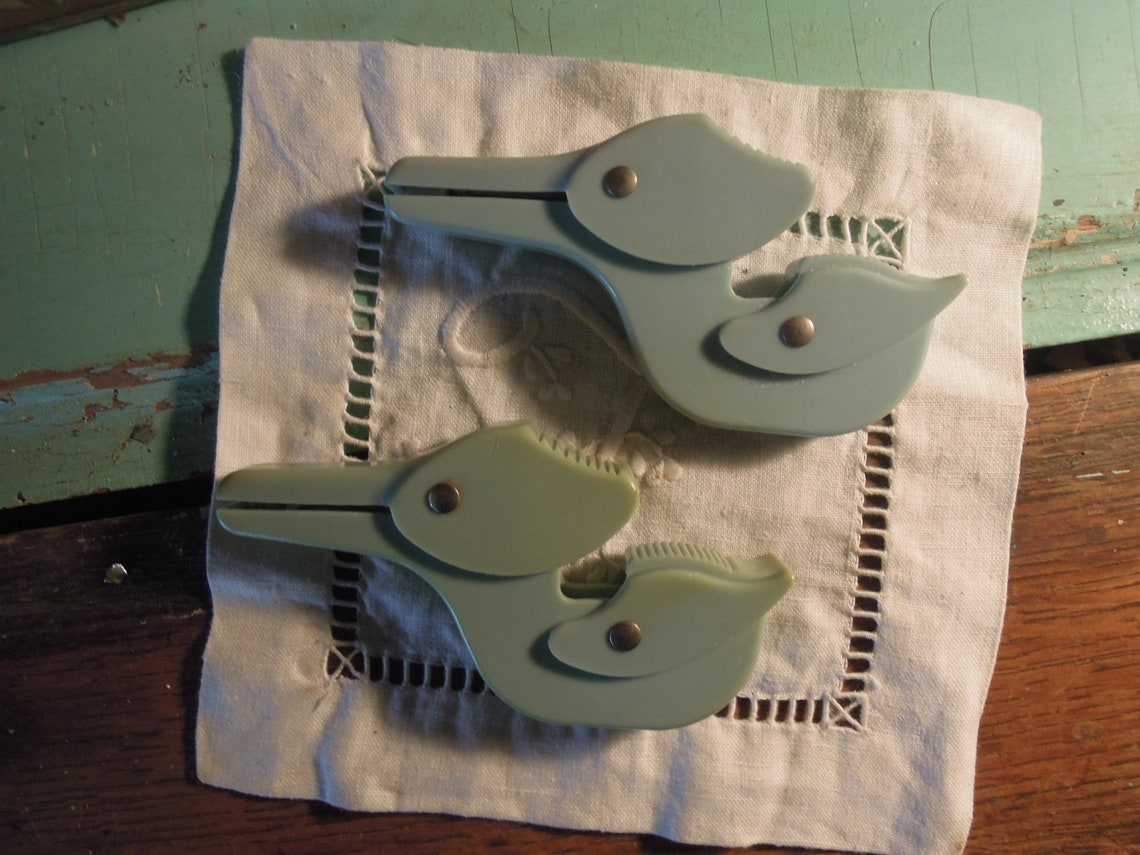 Vintage Stork Baby Blanket Clip Holder / Vintage Blanket Clips Etsy