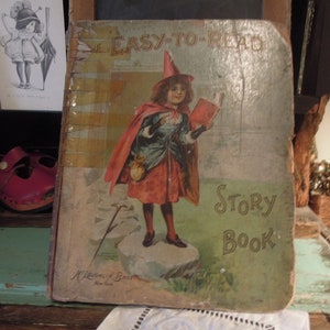 Vintage Children’s Story Book / Livre d’histoires facile à lire / Mc Loughlin Bros New York / Livre pour enfants antique des années 1900