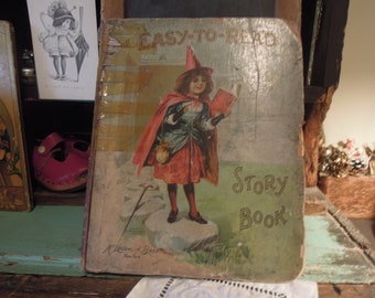 Vintage Children's Story Book / Libro de cuentos fácil de leer / Mc Loughlin Bros New York / Antique 1900's Child's Book