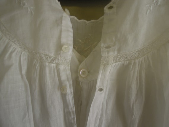 Antique Victorian Girls Dress / Edwardian Cotton … - image 7