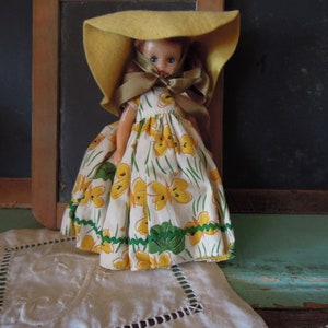 Vintage Nancy Ann Story Book Doll / 163 Little Miss Donnet Blinking Eye Doll / Original Doll Clothes / Sleepy Eyes