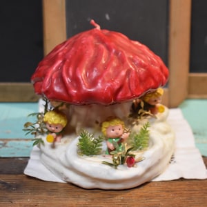 Vintage Gurley Christmas Candle / Novelty Holiday Wax Candle / Vintage Christmas Candle