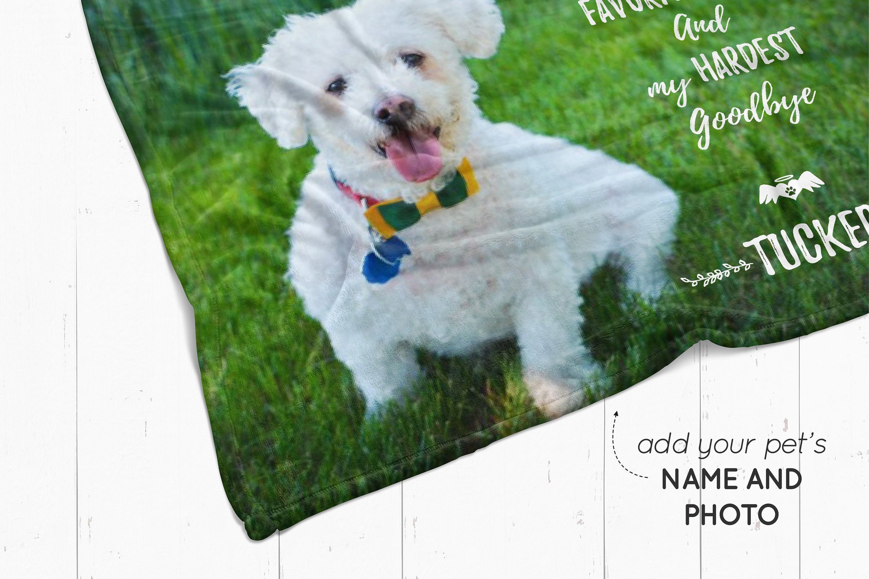 Pet memorial blanket gift personalised dog blanket custom Etsy