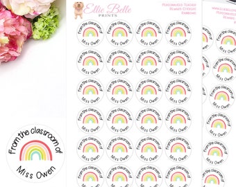 From the classroom of stickers | Rainbow | Book Stickers | Teacher Stickers | Merit Stickers | Personalized Teacher Stickers