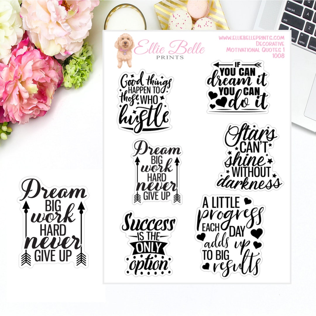 Motivational Quote Stickers 1 Planner Stickers Etsy