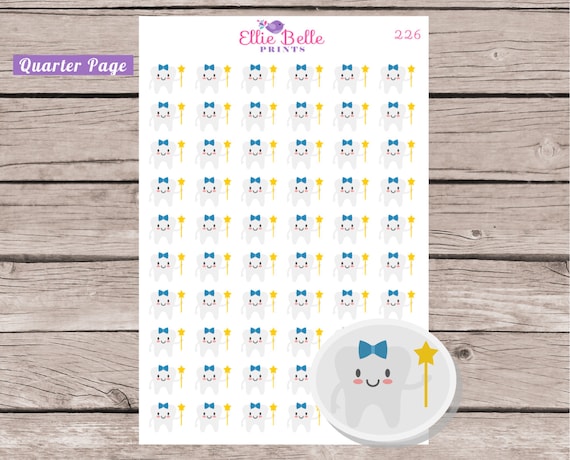 Boys Tooth Fairy Stickers