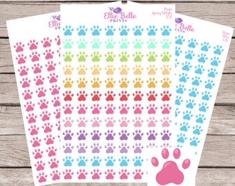 96 Paw Sticker | Planner Stickers | Happy Planner, Erin Condren, Plum Planner - 218