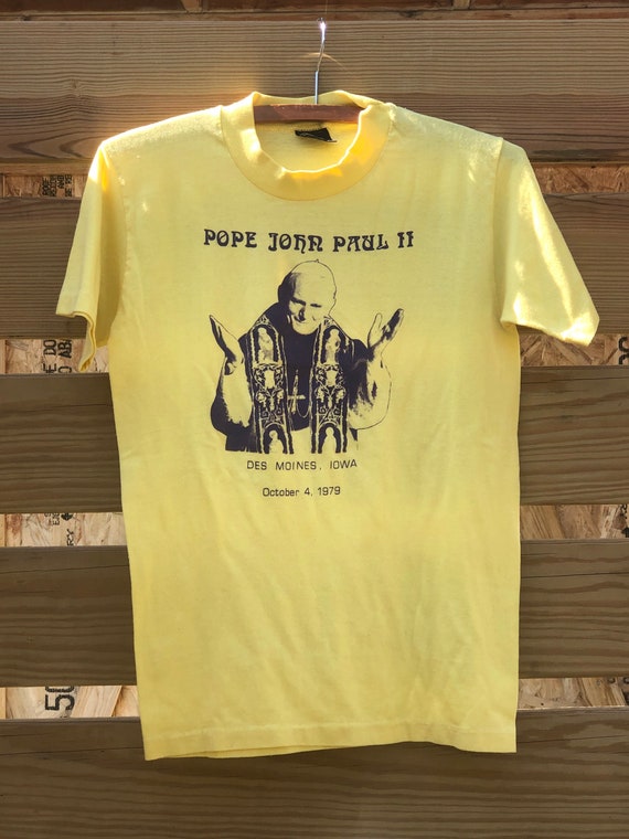 Vtg 1979 Pope John Paul II Des Moines Iowa thin sh