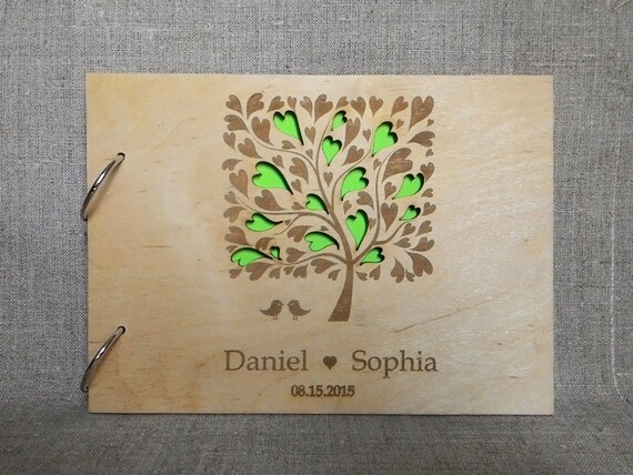 Items similar to Custom wedding guestbook, Wooden Wedding ...