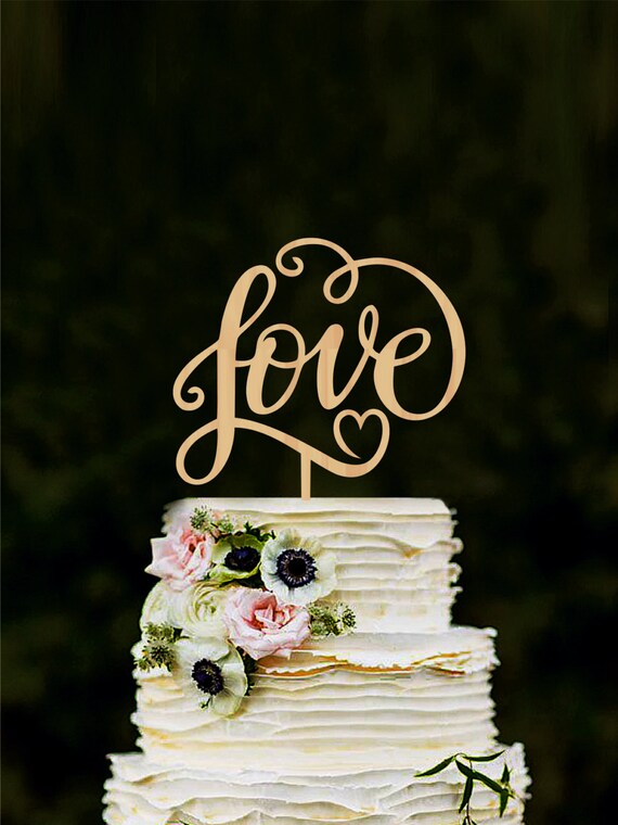 Love wedding cake topper unique cake toppers for weddings Etsy