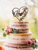 Heart cake topper with Initials and wedding date, Heart cake topper for wedding, Letters and date cake topper, Two letters monogram 