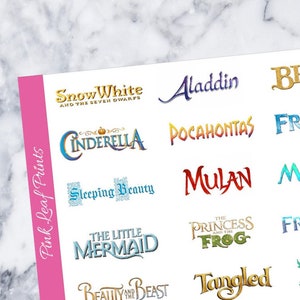 Princess Mini Movie Bucket List | Planner Stickers