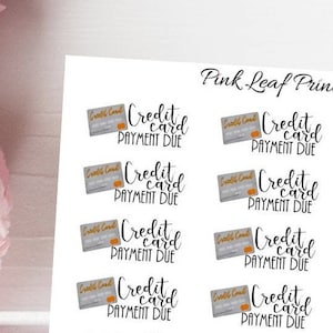 Verplichte creditcardbetaling | Stickervel met minipictogramplanner