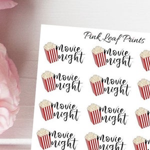 Movie Night | Mini Icon Planner Sticker Sheet