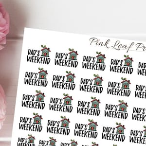 Adesivi per il weekend del papà / Co-genitorialità / Planner