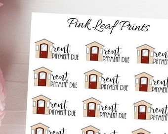 Rent Due | Mini Icon Planner Sticker Sheet