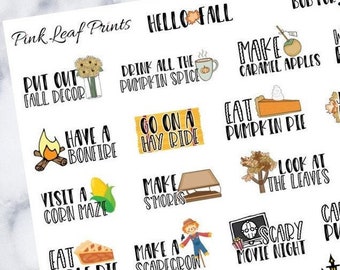 Fall Bucket List | Planner Stickers