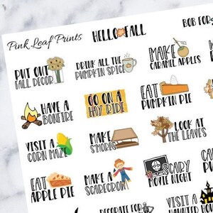 Liste d'envies d'automne | Stickers agenda