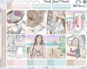 Glossy | Beach Day | A La Carte Weekly Planner Sticker Kit
