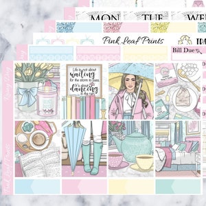 Glossy | Rainy Day | A La Carte Weekly Planner Sticker Kit