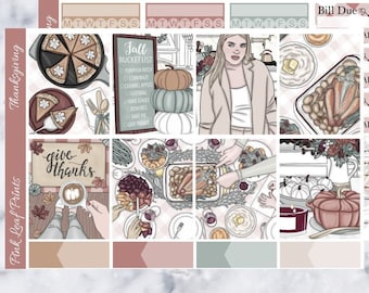 Matte | Thanksgiving | A La Carte Weekly Planner Sticker Kit