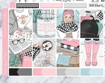 Glossy | Sweater Weather | A La Carte Weekly Planner Sticker Kit