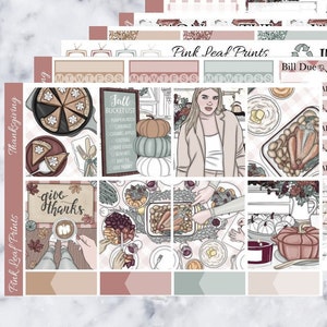 Matte | Thanksgiving | A La Carte Weekly Planner Sticker Kit