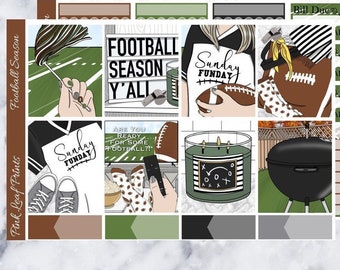 Glossy | Football Season | A La Carte Weekly Planner Sticker Kit