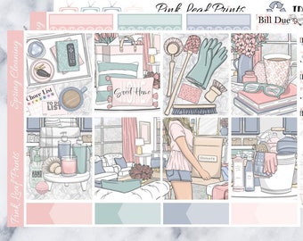 Matte | Spring Cleaning | A La Carte Weekly Planner Sticker Kit