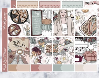 Glossy | Thanksgiving | A La Carte Weekly Planner Sticker Kit