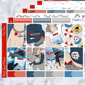Glossy | Fin Fan | A La Carte Weekly Planner Sticker Kit
