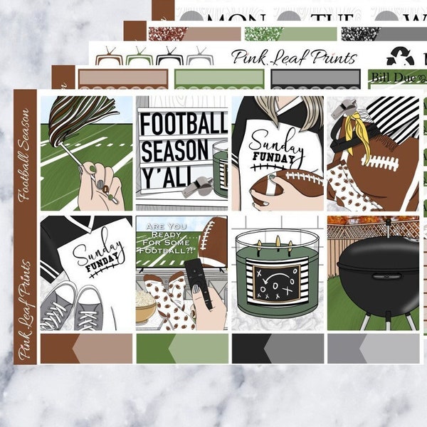 Matte | Football Season | A La Carte Weekly Planner Sticker Kit