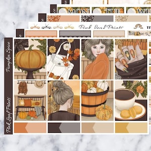 Glossy | Pumpkin Spice | A La Carte Weekly Planner Sticker Kit