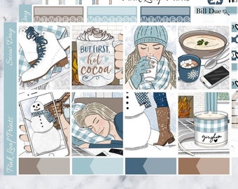 Glossy | Snow Day | A La Carte Weekly Planner Sticker Kit