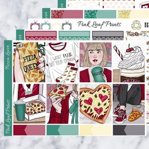 Matte | Pizza Lover | A La Carte Weekly Planner Sticker Kit