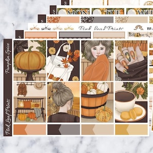 Matte | Pumpkin Spice | A La Carte Weekly Planner Sticker Kit